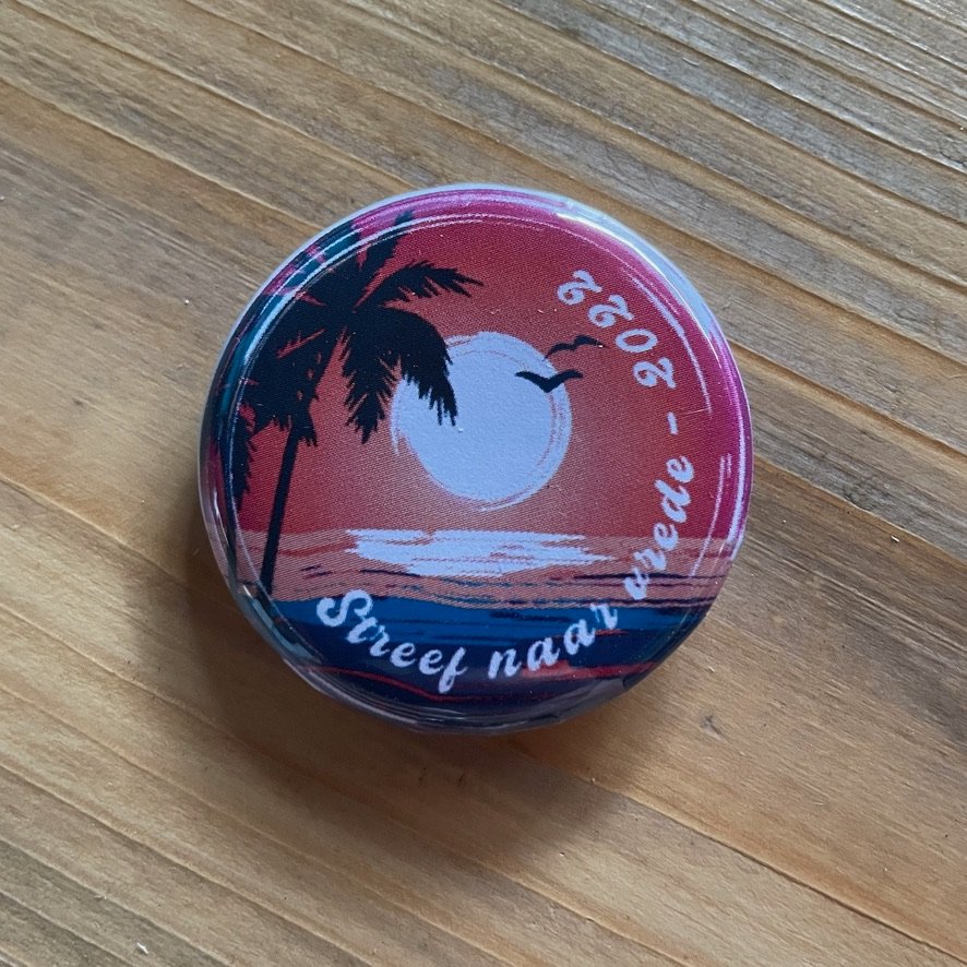 Button - " Streef naar vrede"