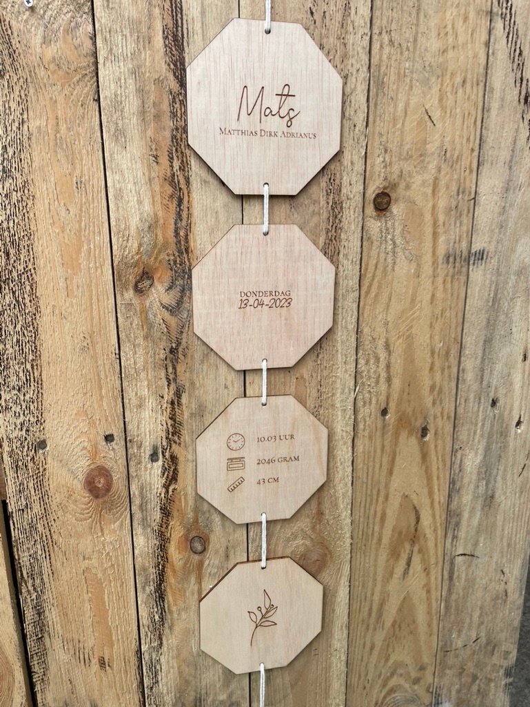 Houten geboorteslinger - Afbeelding 2