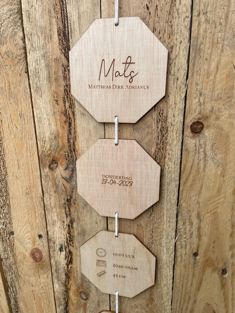 Houten geboorteslinger - Afbeelding 3